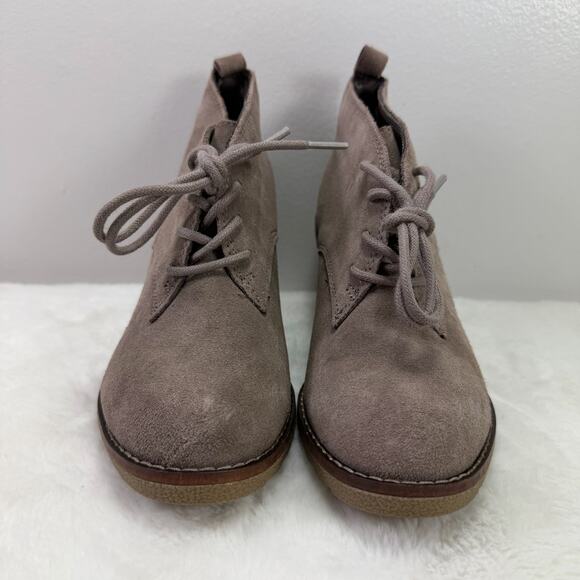 Sonoma Nadine Taupe Suede Wedge Ankle Boots Women’s Size 7 - Picture 3 of 10